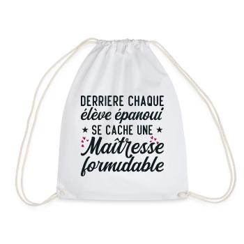 Maîtresse Formidable - Cadeau Maîtresse - Sac de sport léger - blanc - Devant