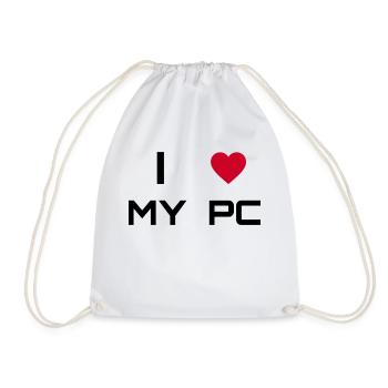 J’adore mon PC - Sac de sport léger - blanc - Devant