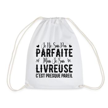 Pas Parfaite Mais Je Suis Livreuse - Sac de sport léger - blanc - Devant
