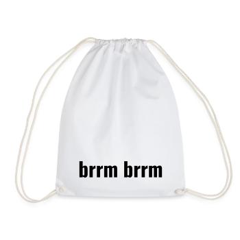 brrm brrm - Drawstring Bag - white - Front