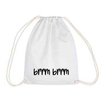 brrm brrm - Drawstring Bag - white - Front