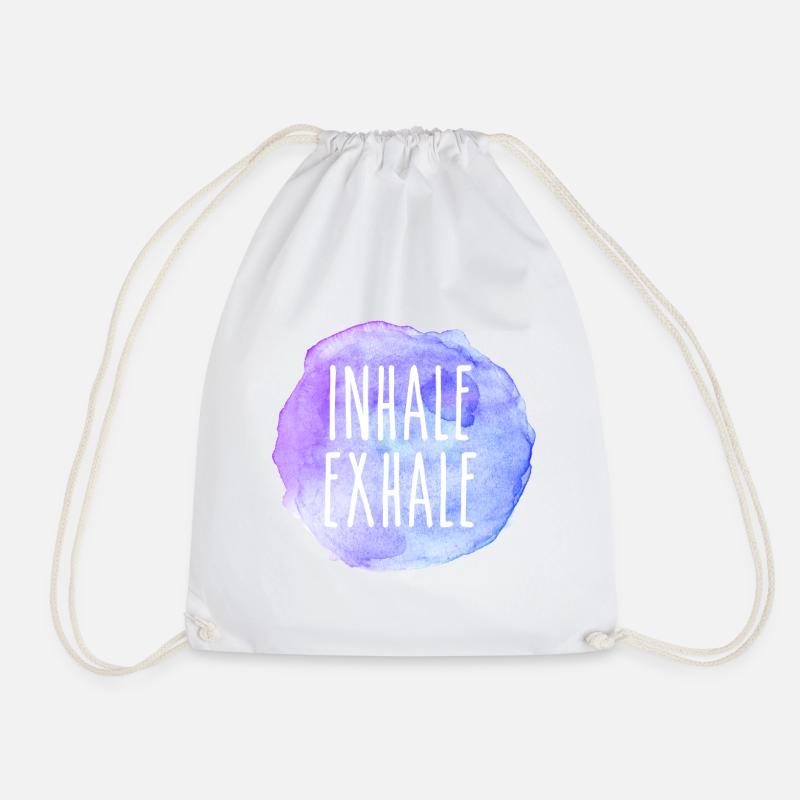 inhale - exhale - Turnbeutel - Weiß