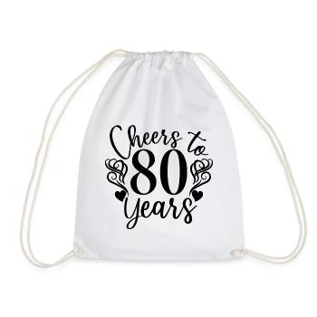Vive le 80e anniversaire de ses 80 ans - Sac de sport léger - blanc - Devant