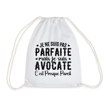 Avocate Parfaite - Cadeau Pour Les Super Avocates - Sac de sport léger - blanc - Devant