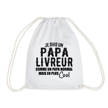 Je Suis Un Papa Livreur - Sac de sport léger - blanc - Devant