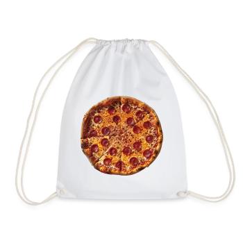Pizza - Turnbeutel - Weiß - Vorne