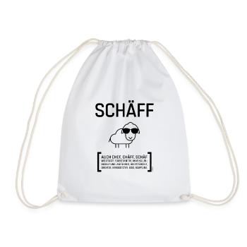 SCHÄFF CHEF CHÄFF BOSS Black Geschenkidee - Turnbeutel - Weiß - Vorne