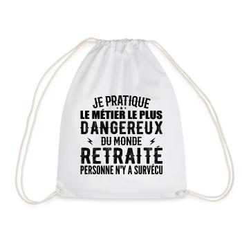 Le Métier Le Plus Dangereux Du Monde Retraité - Sac de sport léger - blanc - Devant