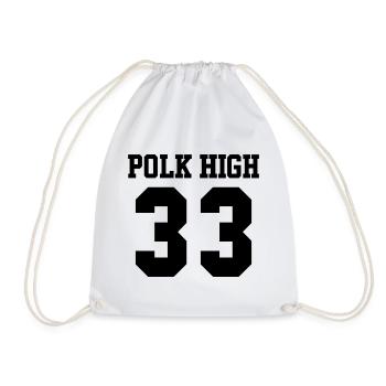 Polk High 33 - Drawstring Bag - white - Front