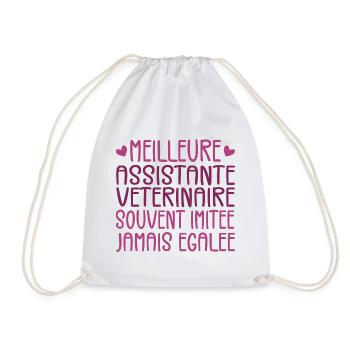 Souvent imitée Meilleure assistante vétérinaire - Sac de sport léger - blanc - Devant