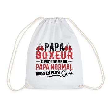 Papa Boxer Humor Coach Boxer Geschenk - Turnbeutel - Weiß - Vorne
