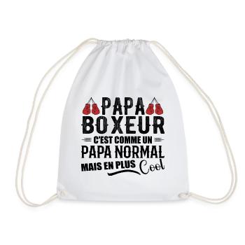 Papa Boxer Humor Coach Boxer Geschenk - Turnbeutel - Weiß - Vorne