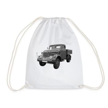 Garant K 30 Robur Zittau DDR Oldtimer Lkw - Drawstring Bag - white - Front