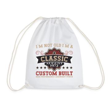 Né en 1972 Classic Birthday Gift Août - Sac de sport léger - blanc - Devant