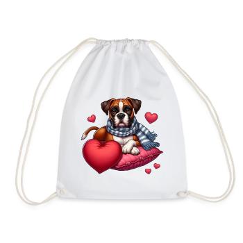 Boxerd Dog - Drawstring Bag - white - Front