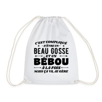 Complicated Beau Gosse and Bébou - Drawstring Bag - white - Front