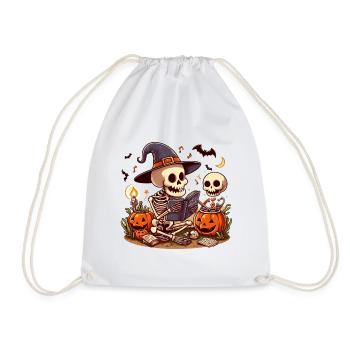 Mr Os Spooky Halloween - Drawstring Bag - white - Front