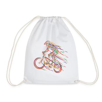 BMX Colorful Paint Graphic Biker Freestyle Racing - Sac de sport léger - blanc - Devant