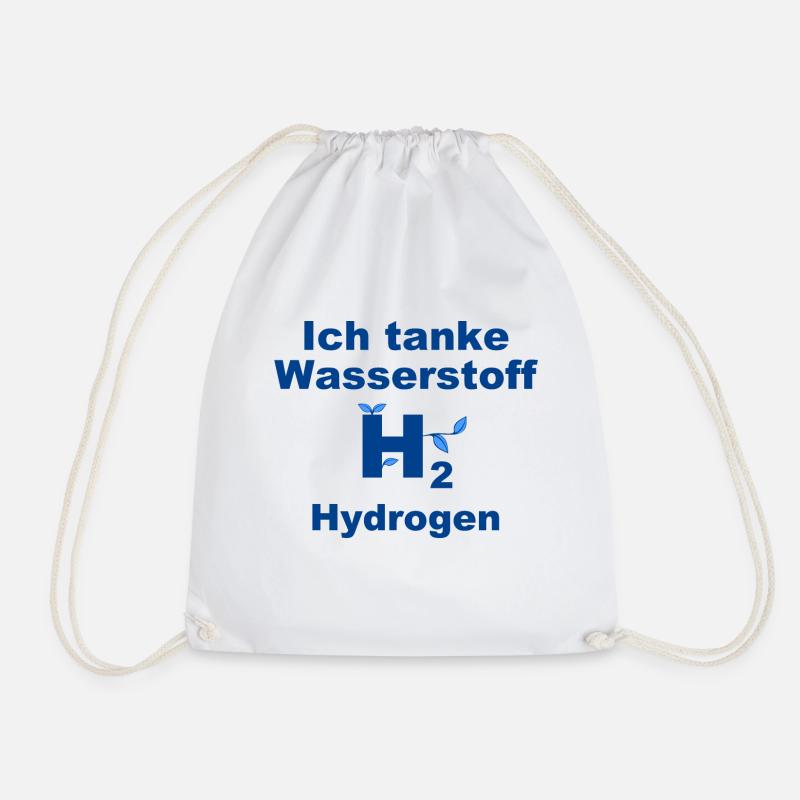 Ich tanke Wasserstoff H2 Hydrogen - Turnbeutel - Weiß