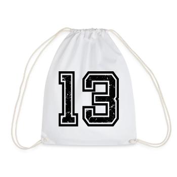 Cool Number 13 - 13 ans 13th Birthday Gift - Sac de sport léger - blanc - Devant