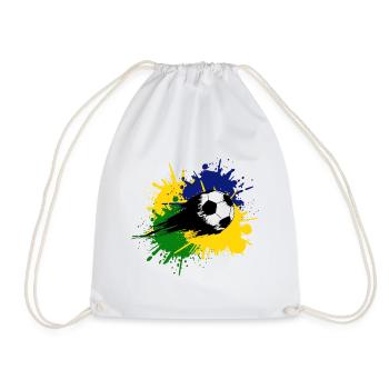 Fußball Soccer - Turnbeutel - Weiß - Vorne