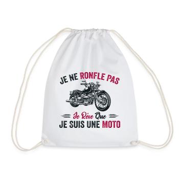 Je Ne Ronfle Pas Je Rêve Que Je Suis Une Moto - Sac de sport léger - blanc - Devant