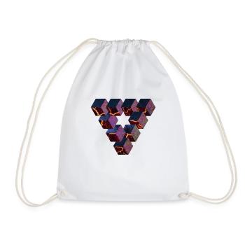 Triangle ruler - Drawstring Bag - white - Front