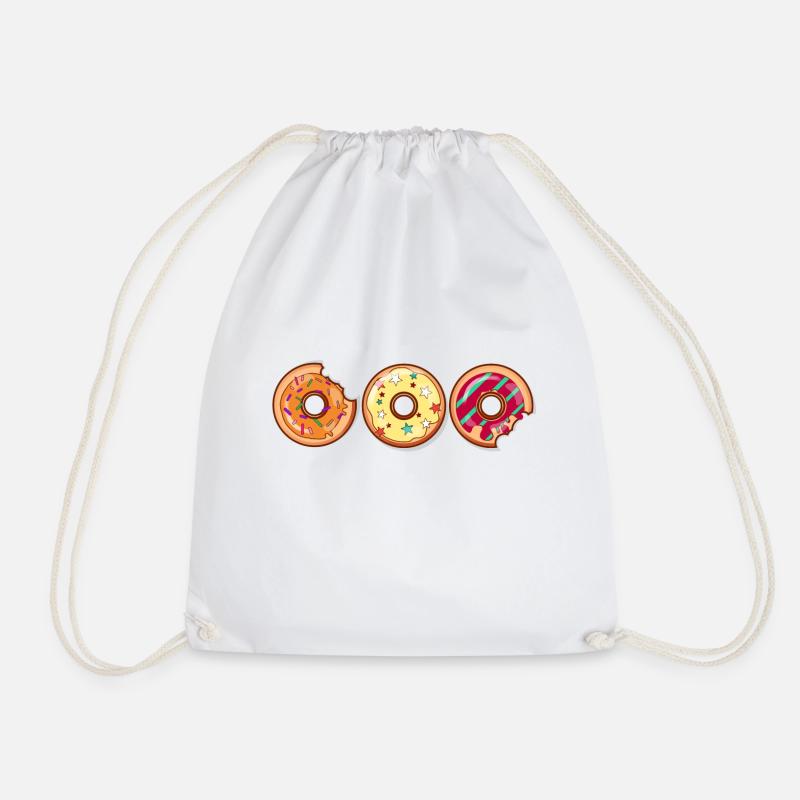 Donut Muffin gâteau cool idée cadeau Stained - Sac de sport léger - blanc
