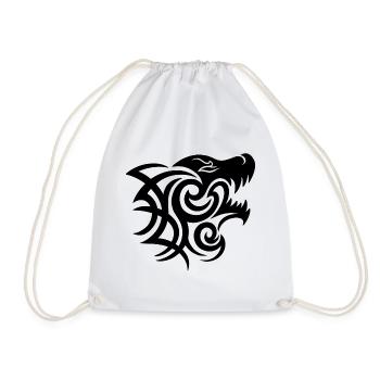 Tribal Werewolf - Drawstring Bag - white - Front