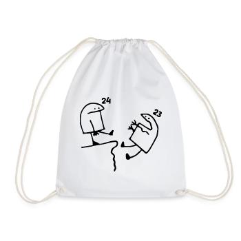 24 years old Gift Idea Humor Birthday 24 years old - Drawstring Bag - white - Front