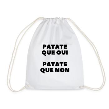 Patate que oui - Patate que non - Sac de sport léger - blanc - Devant
