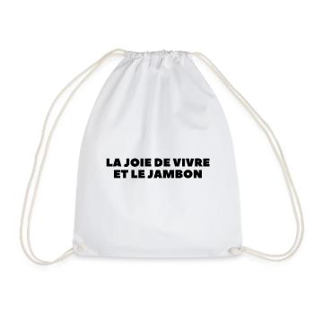 La joie de vivre et le jambon - Sac de sport léger - blanc - Devant