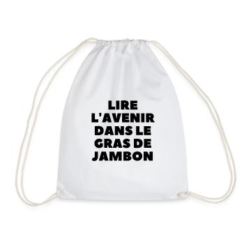 Lire l'avenir dans le gras de jambon - Sac de sport léger - blanc - Devant