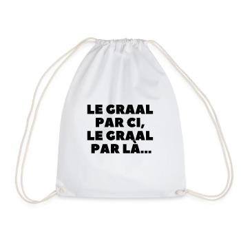 Le graal par ci, le graal par là... - Sac de sport léger - blanc - Devant