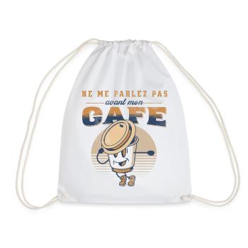 Café ne me parlez pas avant mon café humour cadeau - Sac de sport léger - blanc - Devant