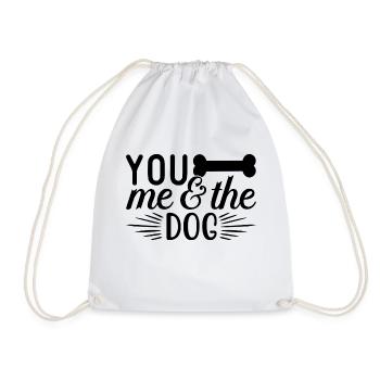 you me and the dog - Drawstring Bag - white - Front