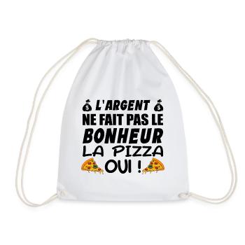 L argent Ne Fait Pas Le Bonheur La Pizza Oui - Sac de sport léger - blanc - Devant