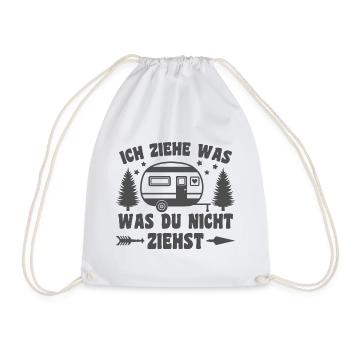 I pull what you don't pull Caravan Camper - Drawstring Bag - white - Front