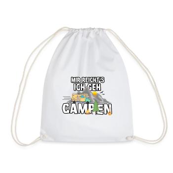 Lustiges Geschenk für Camper "Mir reicht's..." - Turnbeutel - Weiß - Vorne