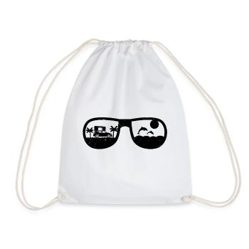 Roof tent sunglasses | Camping Camper | gift - Drawstring Bag - white - Front