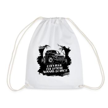 Niva Offroad Vehicle Off-Road Vehicle USSR - Drawstring Bag - white - Front