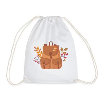 Rucksack - Turnbeutel - Weiß - Vorne