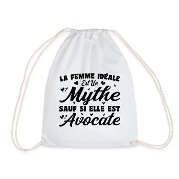 Femme Idéale est Avocate - Cadeau Humour Avocate - Sac de sport léger - blanc - Devant