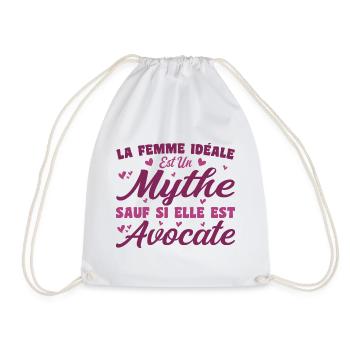 Femme Idéale est Avocate - Cadeau Humour Avocate - Sac de sport léger - blanc - Devant
