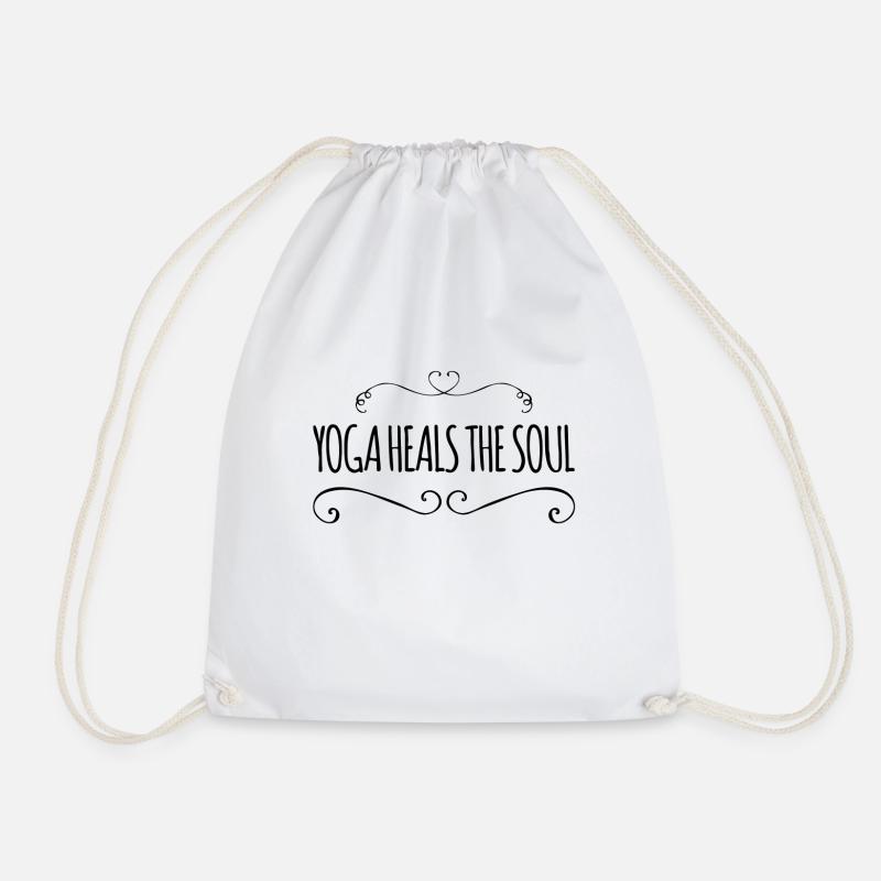 yoga lover - Drawstring Bag - white