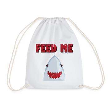 Shark Feed Me Graphic - Sac de sport léger - blanc - Devant