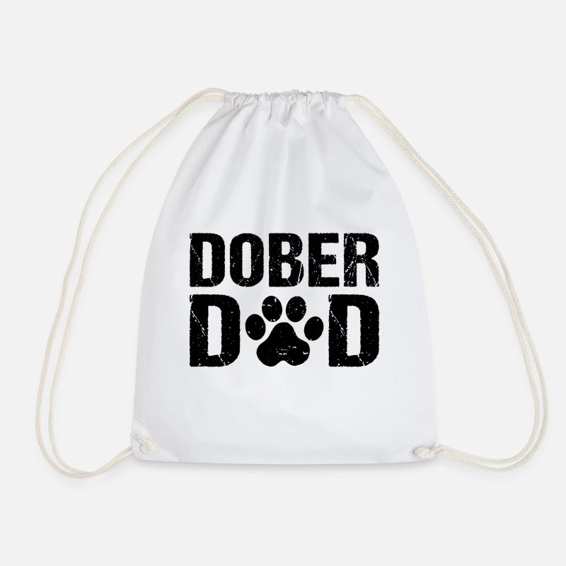 Dober Dad Dobermann Hunde - Turnbeutel - Weiß