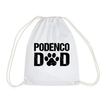 Podenco Dad Podenco Hunde - Turnbeutel - Weiß - Vorne