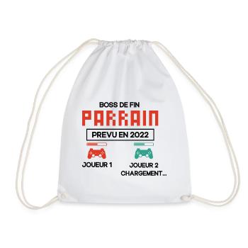 Annonce Grossesse Demande Parrain Originale Geek - Sac de sport léger - blanc - Devant