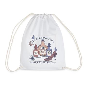 Wicked Design It's All About The Accessories - Drawstring Bag - white - Front